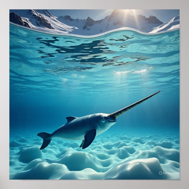 Majestic Narwhal - King of the North Poster (Front)