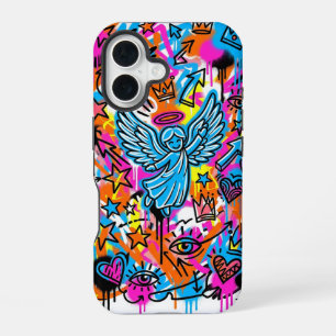 Majestic Neon Angel Icon Phone iPhone 16 case