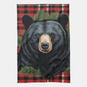 Majestic Northern Black Bear Kitchen Towels