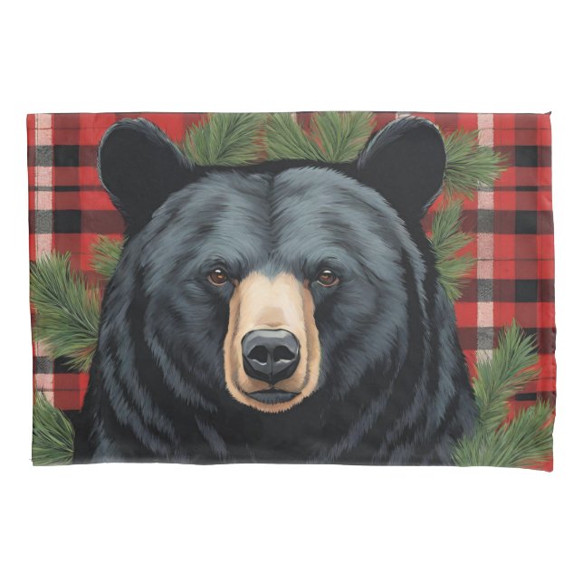 Majestic Northern Black Bear Pillowcase (Front)