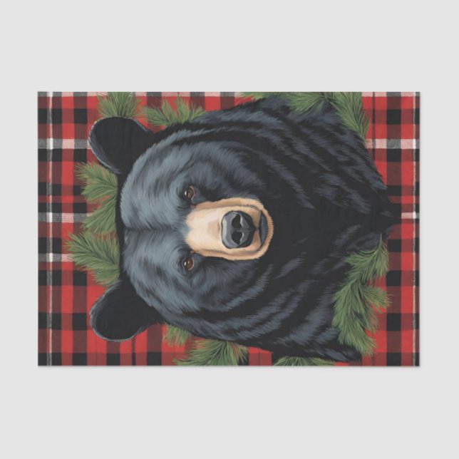 Majestic Northern Black Bear Tissue Paper (Front)