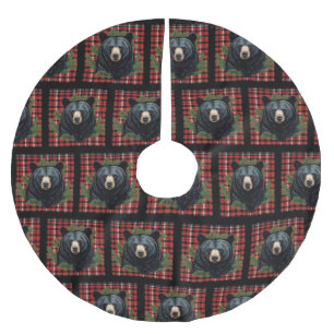 Majestic Northern Black Bear Tree Skirt