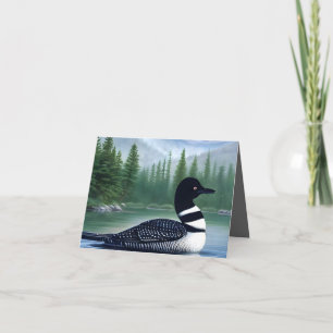 Majestic Northern Wilderness Loon  Card