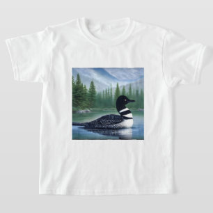 Majestic Northern Wilderness Loon  T-Shirt