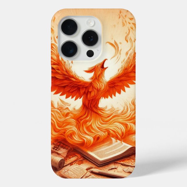 Majestic Orange Dragon Bird iPhone Case (Back)