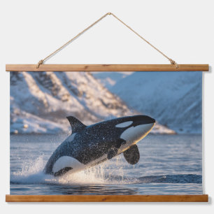Majestic Orca Arctic Splash Wildlife Wall Art