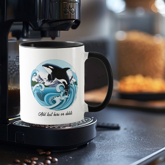 Majestic Orca Killer Whale Blue Waves Ocean Mug (Creator Uploaded)