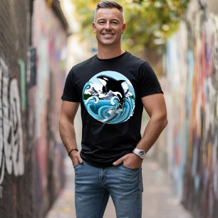 Majestic Orca Killer Whale Blue Waves Ocean T-Shirt