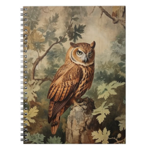 Majestic Owl in a Forest Notebook