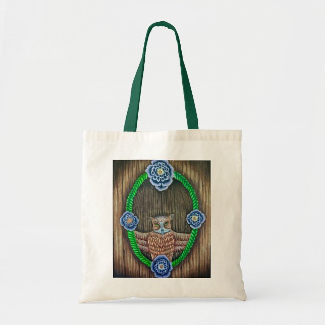 Majestic Owl Marker drawing Tote Bag (Front)