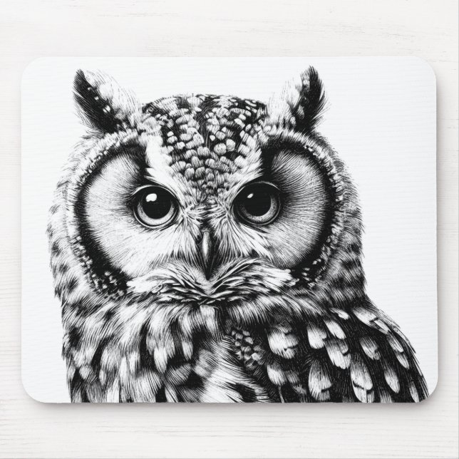 Majestic Owl Mousepad for Desktop Laptop (Front)