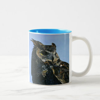 Majestic owl Two-Tone coffee mug