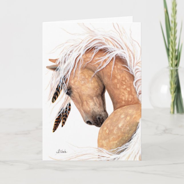 Majestic Palomino Horse by BiHrLe Card (Front)