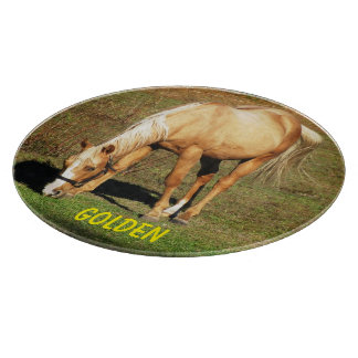 Majestic Palomino Horse - Fine Art Photography Cutting Board