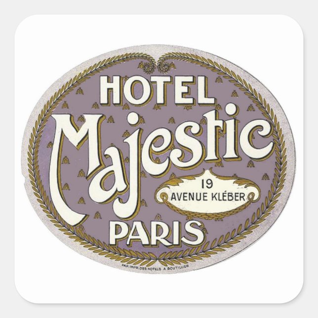 Majestic, Paris Sticker (Front)