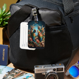 Majestic Parrots Perched Luggage Tag