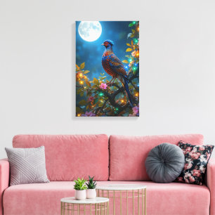 Majestic Partridge in a Christmas Pear Tree Canvas Print