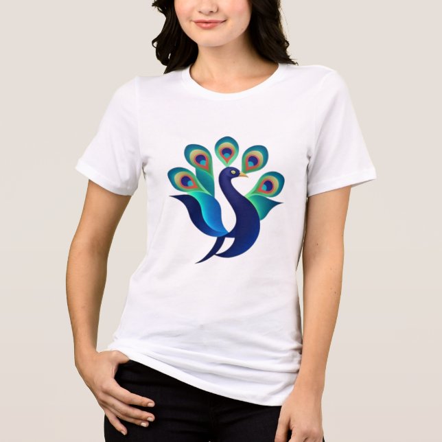 Majestic Peacock – Colours of Elegance Tee (Front)