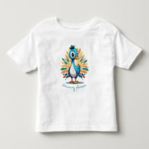 Majestic Peacock with Colourful Tail Toddler T-Shirt