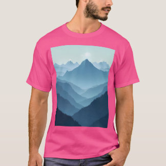 Majestic Peaks Serenity Of The Mountain Ranges Gra T-Shirt