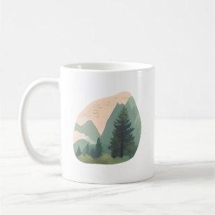 Majestic Peaks – Soothing Mountain Scene Coffee Mug