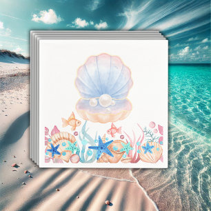 Majestic Pearl Under the Sea Baby Shower Napkin