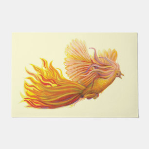 Majestic Phoenix Bird Flying  Doormat