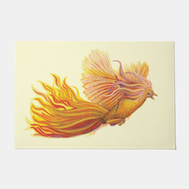 Majestic Phoenix Bird Flying  Doormat (Front)