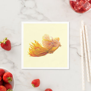 Majestic Phoenix Bird Napkin