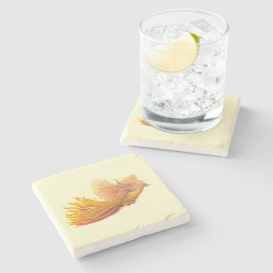 Majestic Phoenix Bird  Stone Coaster