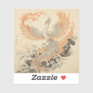 Majestic Phoenix Rising from Flames