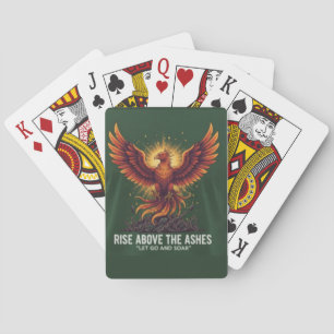 Majestic Phoenix Rising: Motivational Resilience Playing Cards