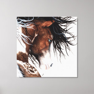 Majestic Pintaloosa Pony Canvas Print Art -Bihrle