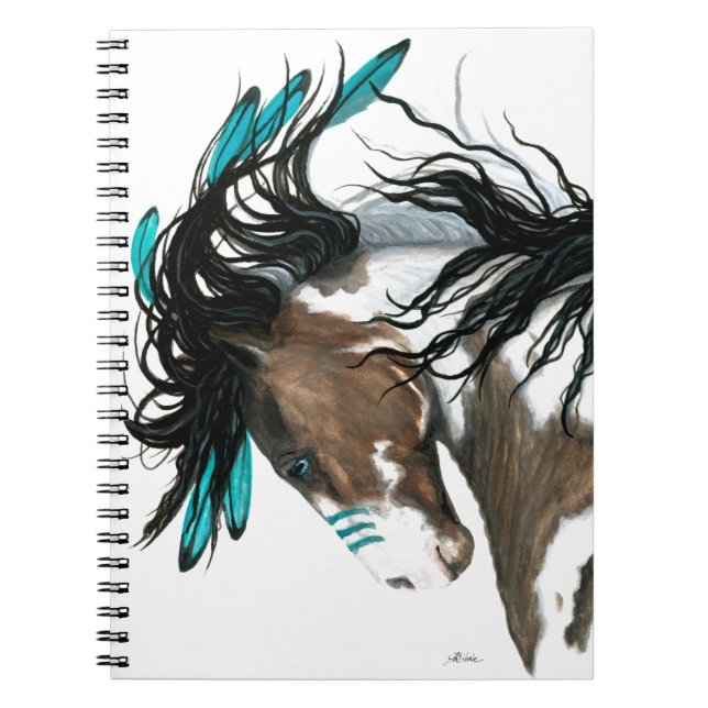 Majestic Pinto Horse by Bihrle Notebook (Front)