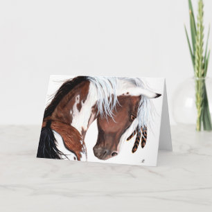 Majestic Pinto Paint Horse by BiHrLe Card