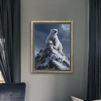Majestic Polar Bear Atop Snowy Summit