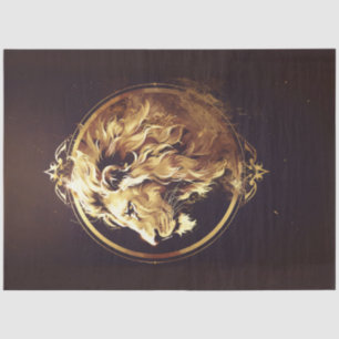 Majestic Portrait Lion Tissue Paper