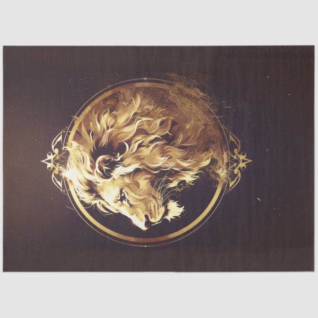 Majestic Portrait Lion Tissue Paper (Front)