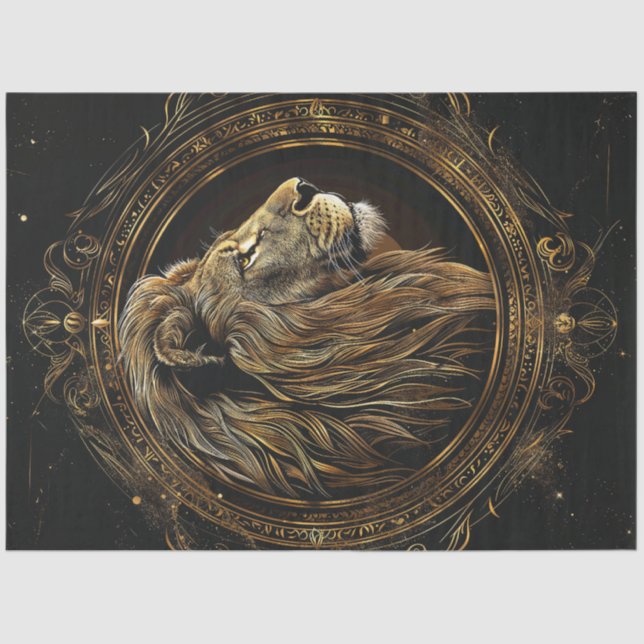Majestic Portrait Lion Tissue Paper (Front)