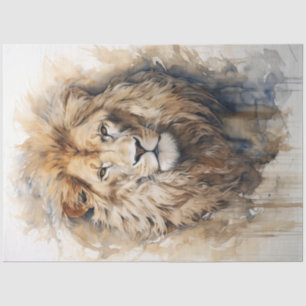 Majestic Portrait Lion Tissue Paper