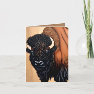 Majestic Prairie Bison - Wild And Free Thank You Card