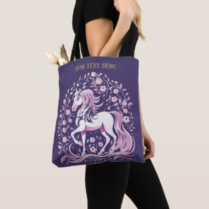 Majestic Purple Horse Tote Bag