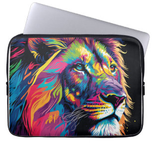Majestic Rainbow Lion Laptop Sleeve