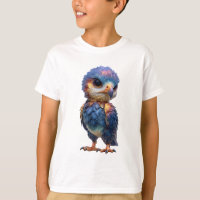 Majestic Rainbow Phoenix Owl Chick Kids