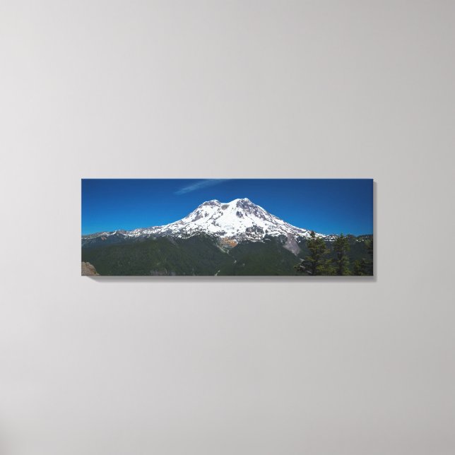 Majestic Rainier Panorama Canvas Print (Front)