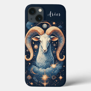Majestic Ram Surrounded by Celestial Objects iPhone 13 Case