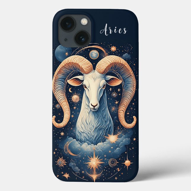 Majestic Ram Surrounded by Celestial Objects Case-Mate iPhone Case (Back)