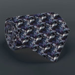 Majestic Raven Portrait - raven, bird, wildlife Tie<br><div class="desc">This captivating artwork showcases a close-up portrait of a raven, meticulously detailed to highlight the bird’s glossy feathers that shimmer in deep blue, purple, and black hues. The raven’s eye is particularly striking, exuding intelligence and curiosity, making this piece a stunning representation of avian beauty and mystery. Perfect for wildlife...</div>