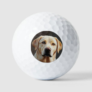 Majestic Realistic Labrador Retriever Oil Painting Golf Balls