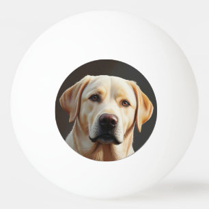 Majestic Realistic Labrador Retriever Oil Painting Ping Pong Ball